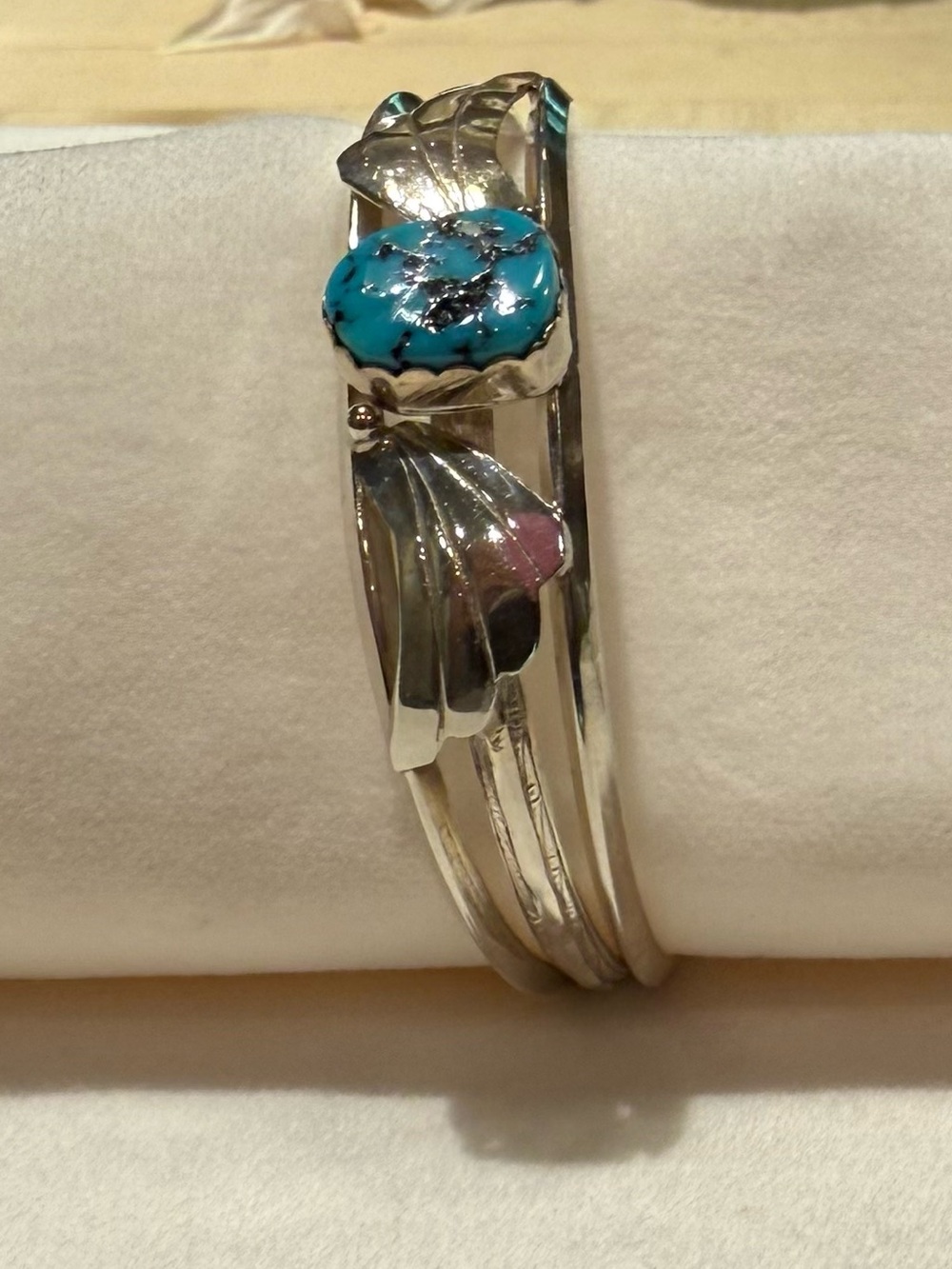 Sterling Silver Turquoise Accent Cuff Bracelet - Women Jewelry
